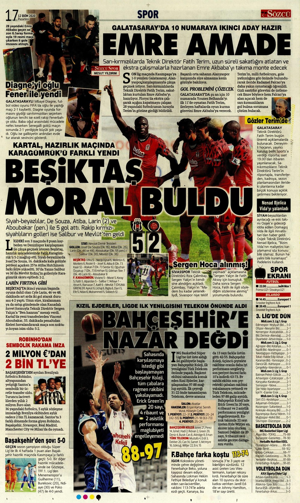 12 Ekim spor manşetleri | 12 Ekim spor gazetesi sayfaları 32