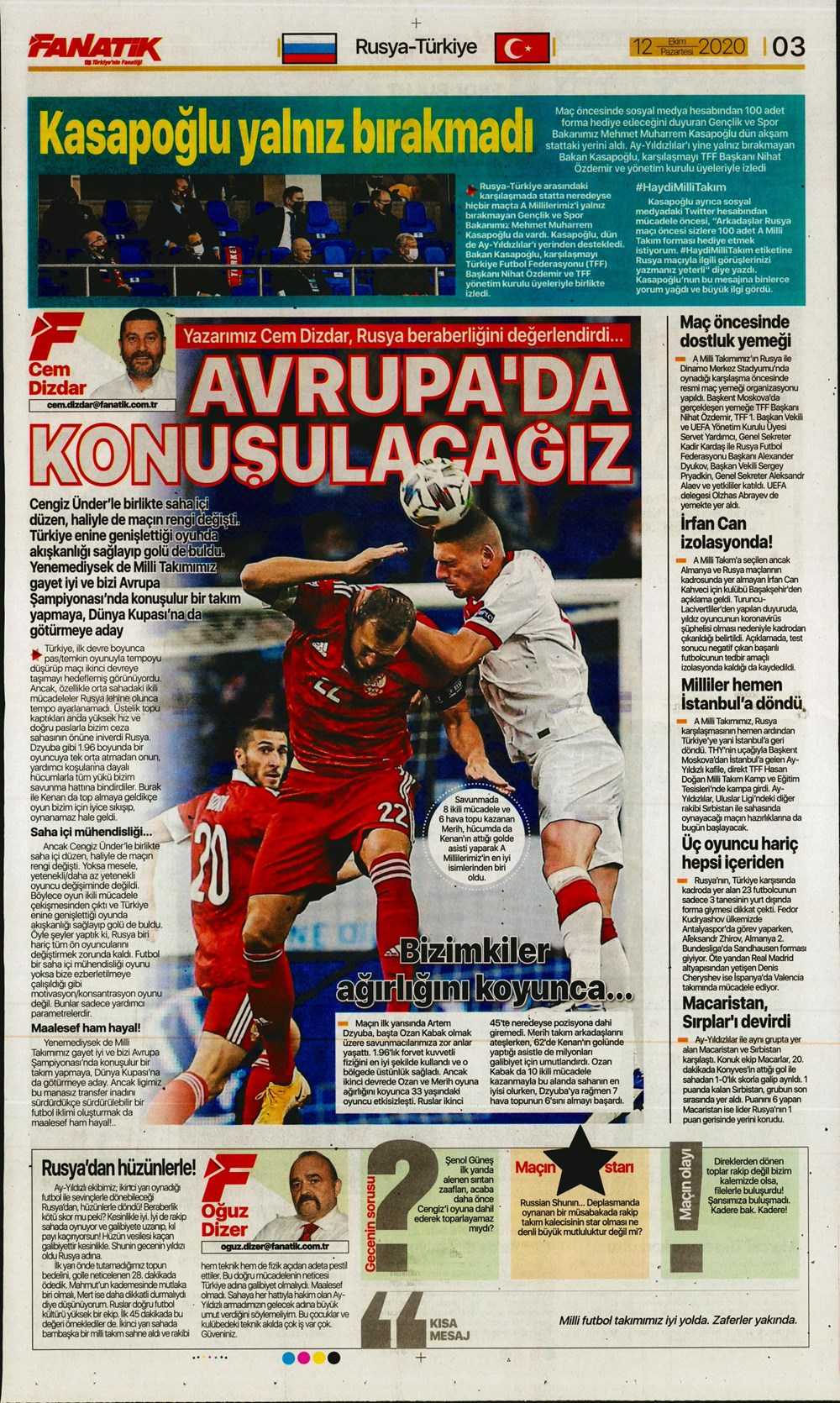 12 Ekim spor manşetleri | 12 Ekim spor gazetesi sayfaları 9