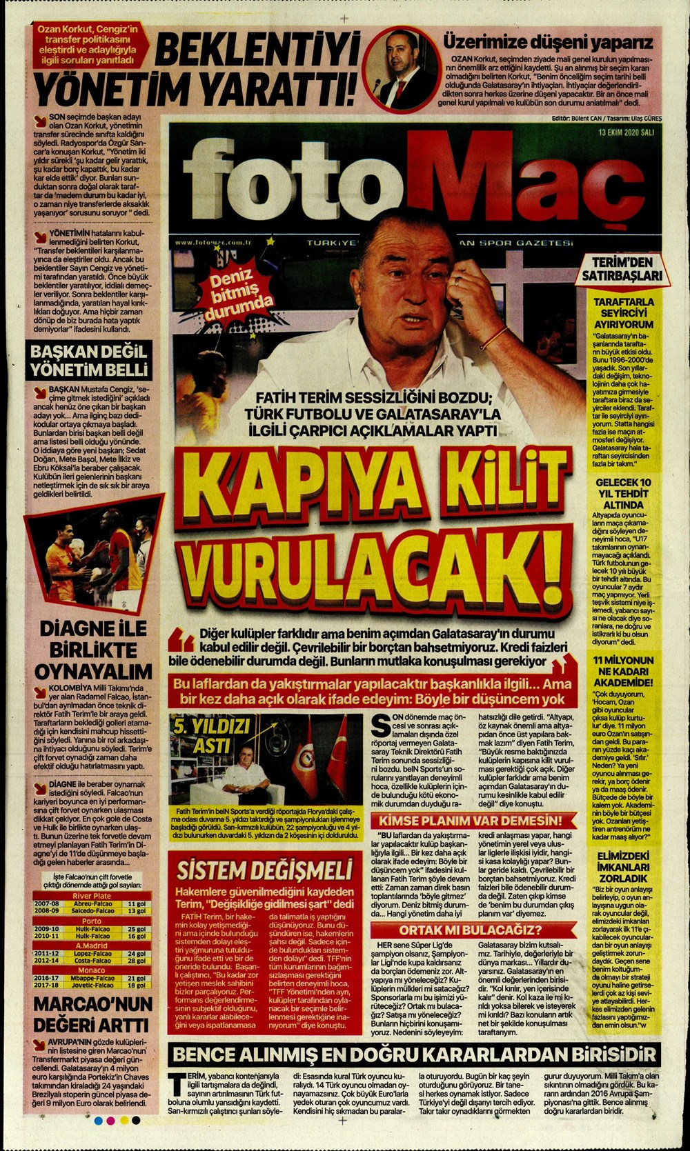 13 Ekim spor manşetleri | 13 Ekim spor gazetesi sayfaları 10