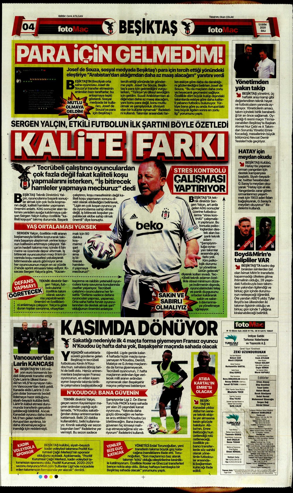 13 Ekim spor manşetleri | 13 Ekim spor gazetesi sayfaları 11