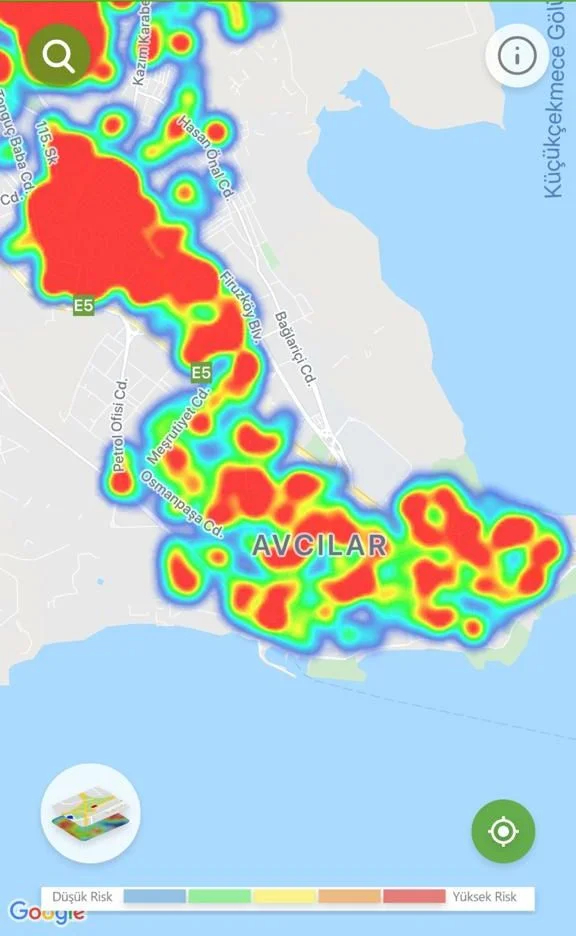 İstanbul'un ilçe ilçe koronavirüs risk haritası 1