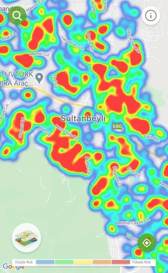 İstanbul'un ilçe ilçe koronavirüs risk haritası 13