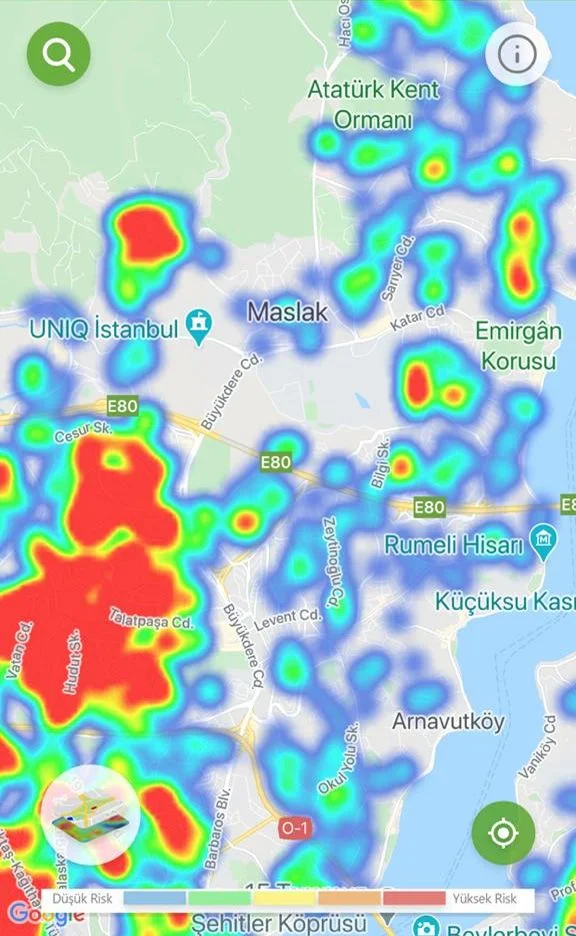 İstanbul'un ilçe ilçe koronavirüs risk haritası 3