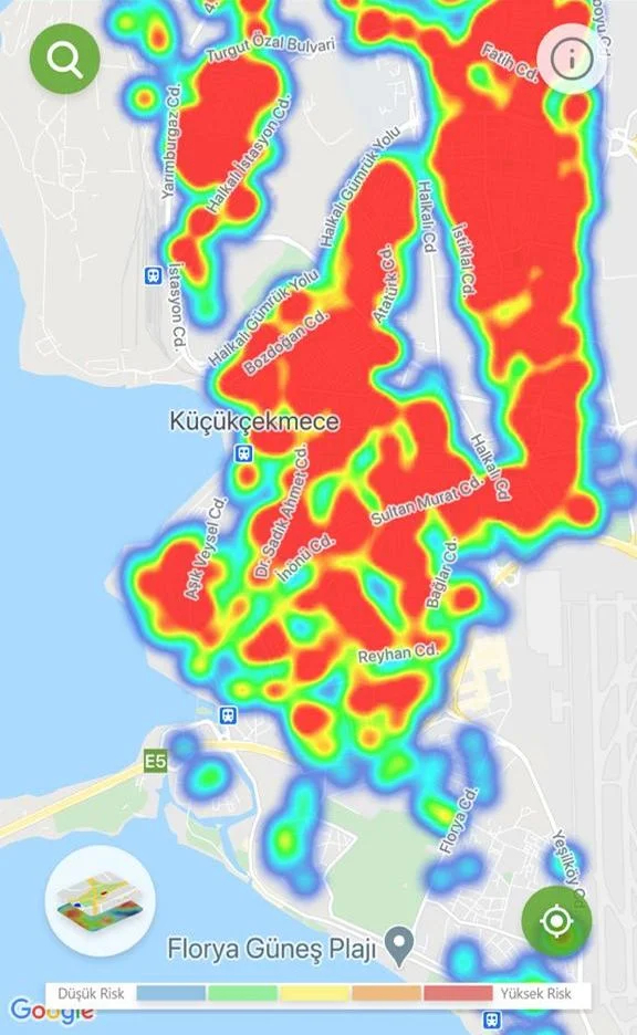 İstanbul'un ilçe ilçe koronavirüs risk haritası 9