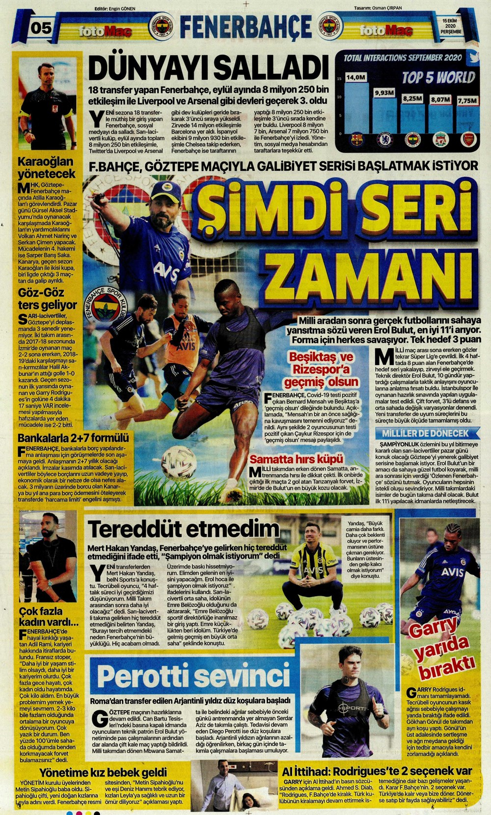 15 Ekim spor manşetleri | 15 Ekim spor gazetesi sayfaları 12