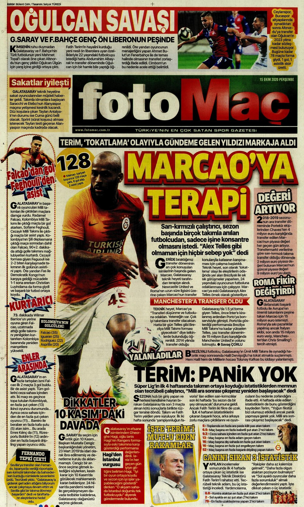 15 Ekim spor manşetleri | 15 Ekim spor gazetesi sayfaları 13