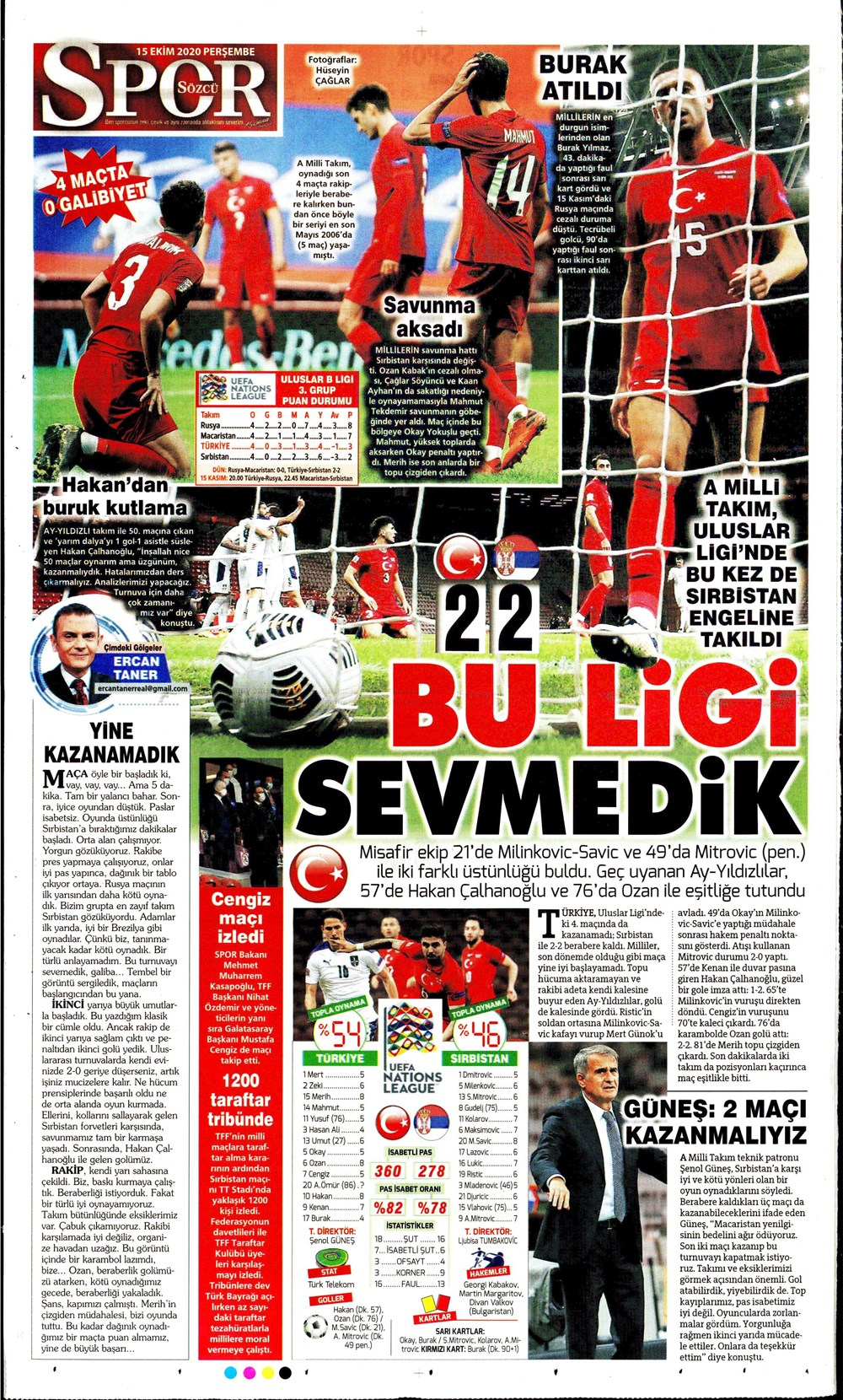 15 Ekim spor manşetleri | 15 Ekim spor gazetesi sayfaları 3