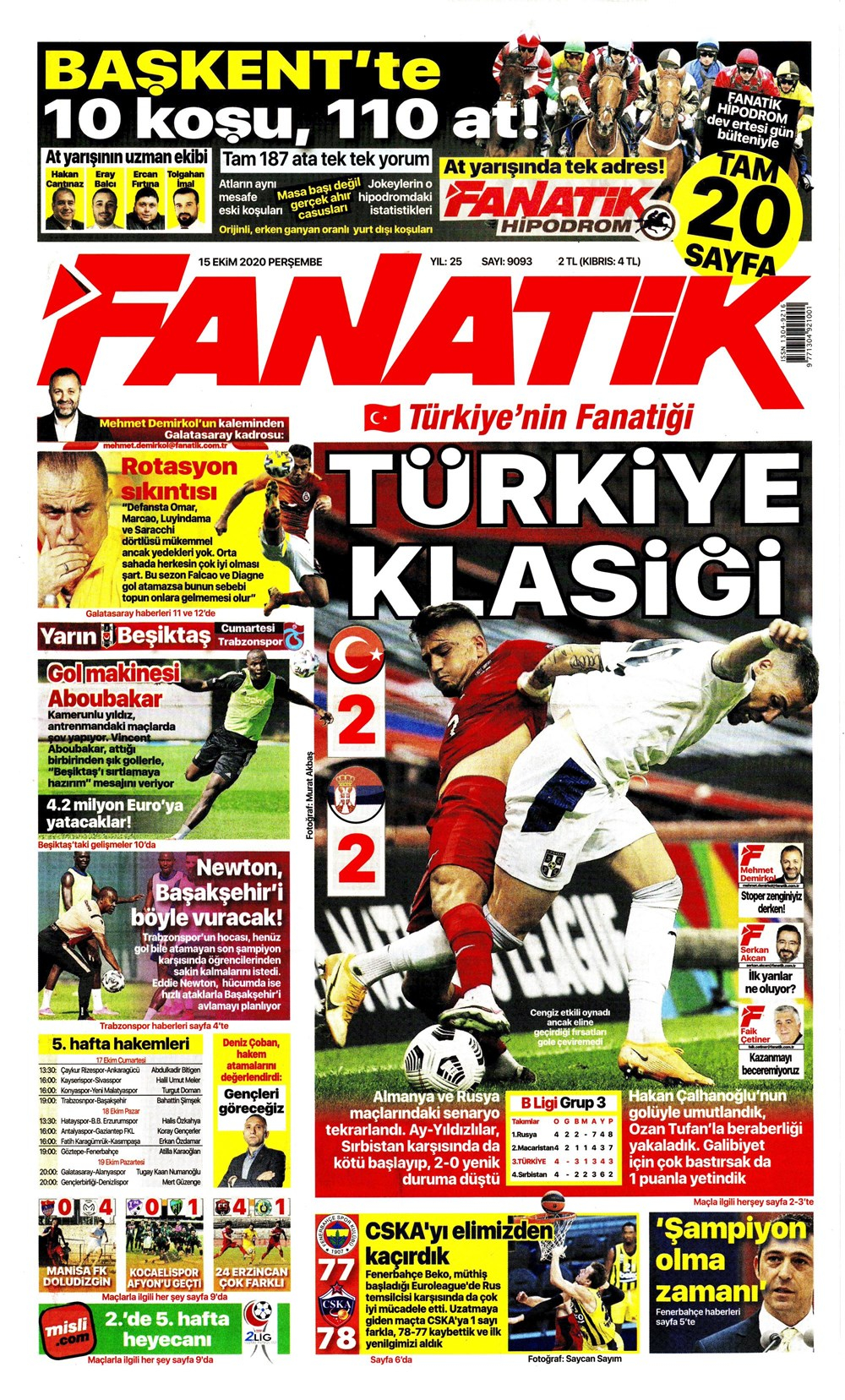 15 Ekim spor manşetleri | 15 Ekim spor gazetesi sayfaları 5