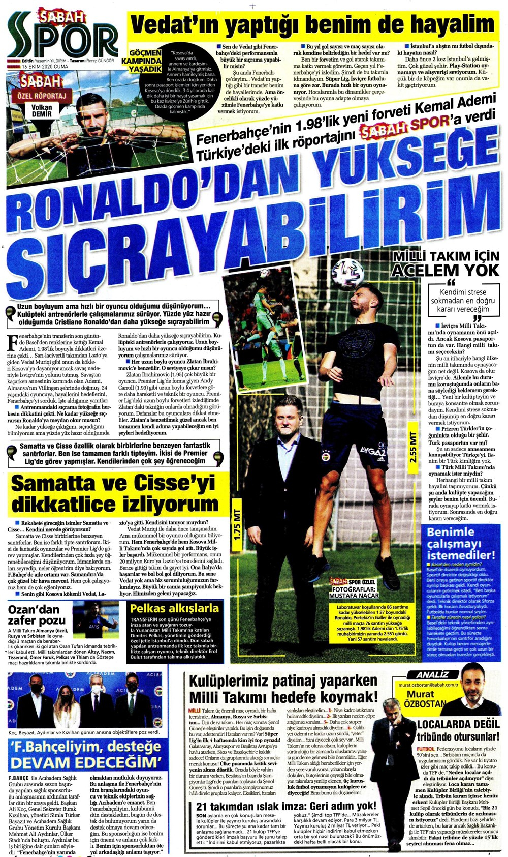 16 Ekim spor manşetleri | 16 Ekim spor gazetesi sayfaları 5