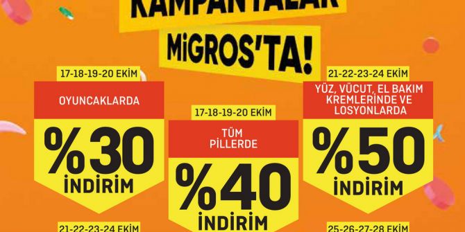Migros Aktüel indirimleri | Migros 18-28 Ekim aktüel ürünler kataloğu