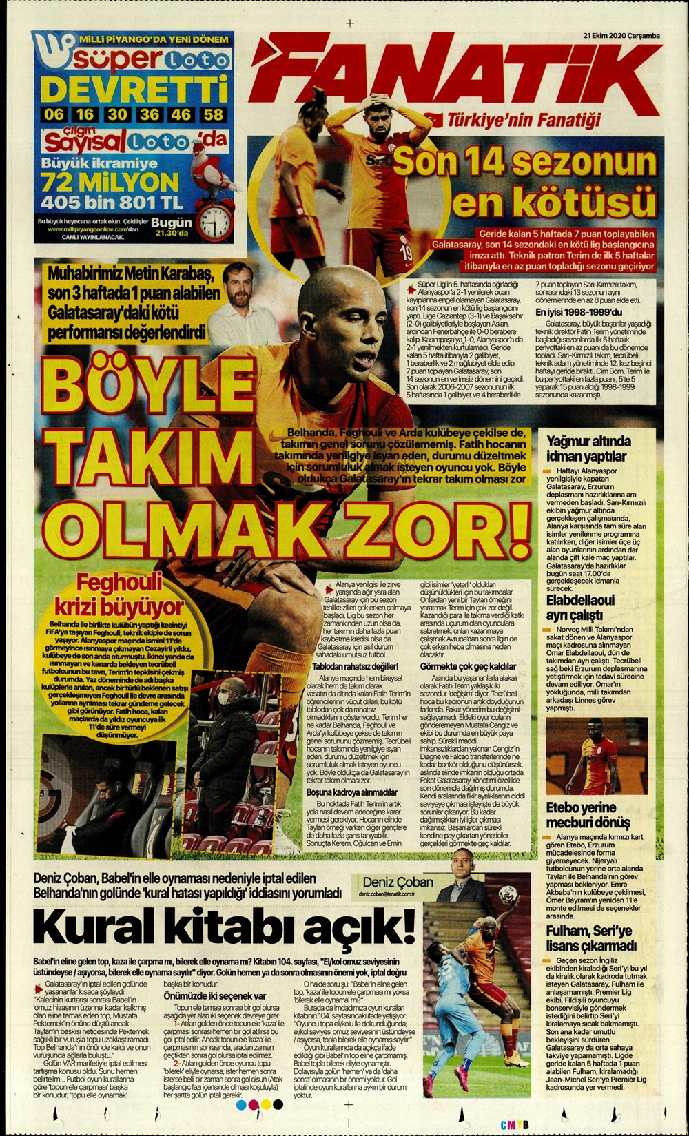 21 Ekim spor manşetleri | 21 Ekim spor gazetesi sayfaları 11