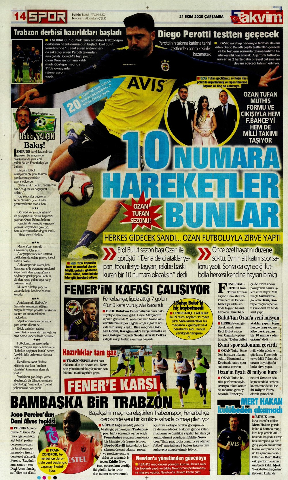 21 Ekim spor manşetleri | 21 Ekim spor gazetesi sayfaları 14