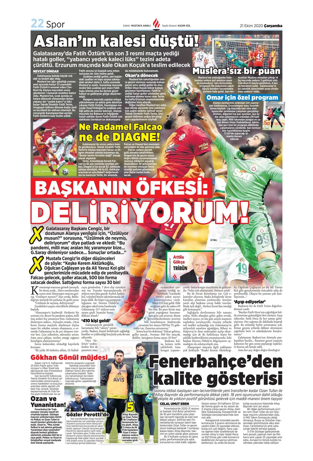 21 Ekim spor manşetleri | 21 Ekim spor gazetesi sayfaları 7