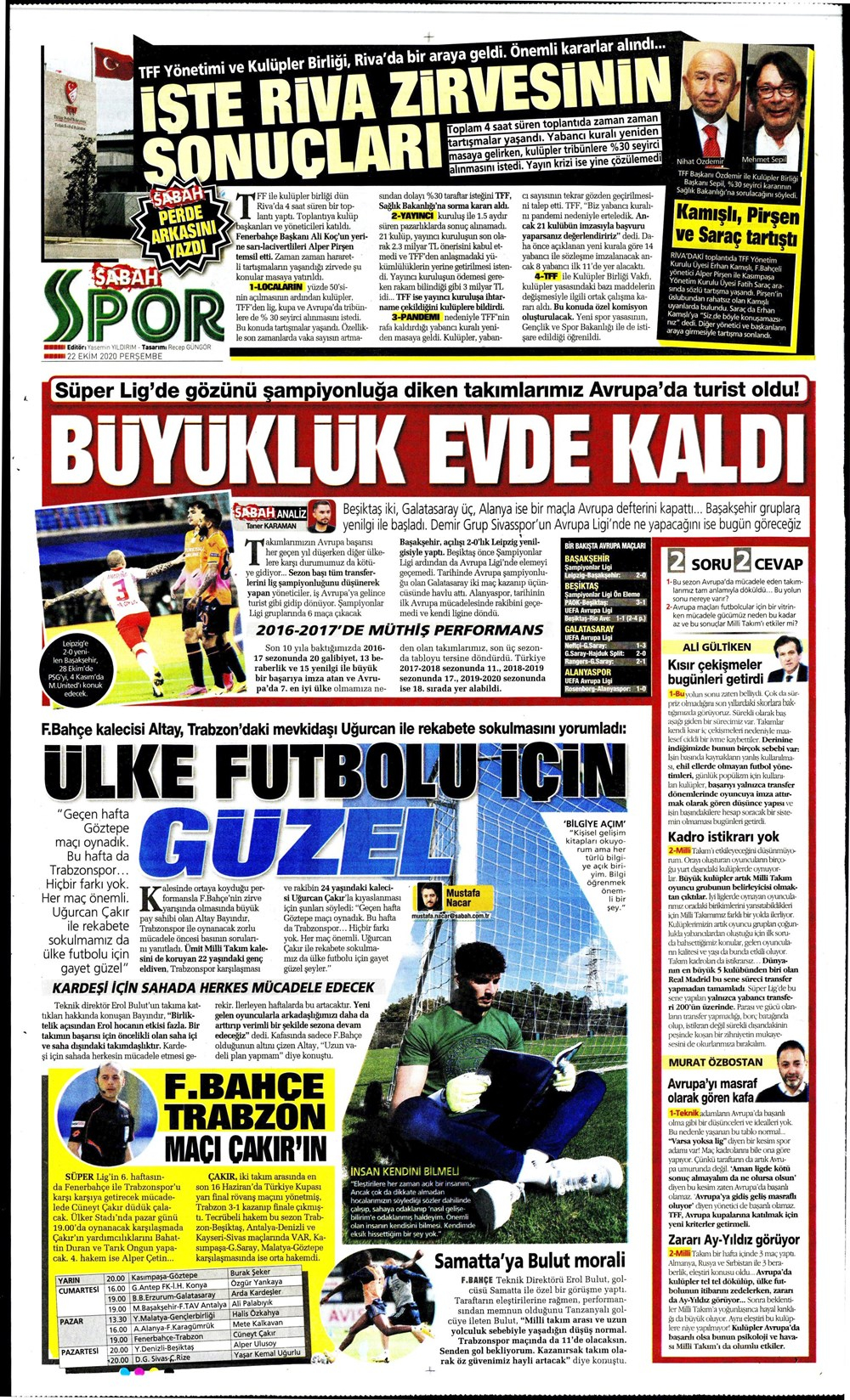 22 Ekim spor manşetleri | 22 Ekim spor gazetesi sayfaları 4