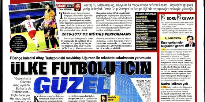 22 Ekim spor manşetleri | 22 Ekim spor gazetesi sayfaları