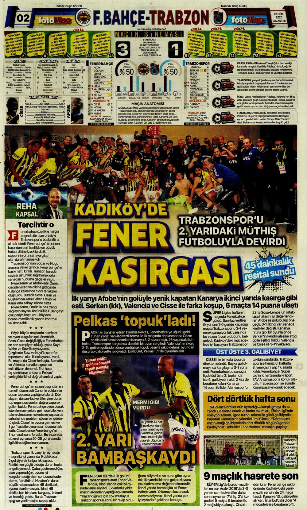 26 Ekim spor manşetleri | 26 Ekim 2020 spor gazetesi sayfaları 17