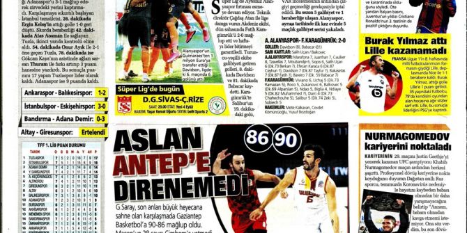 26 Ekim spor manşetleri | 26 Ekim 2020 spor gazetesi sayfaları