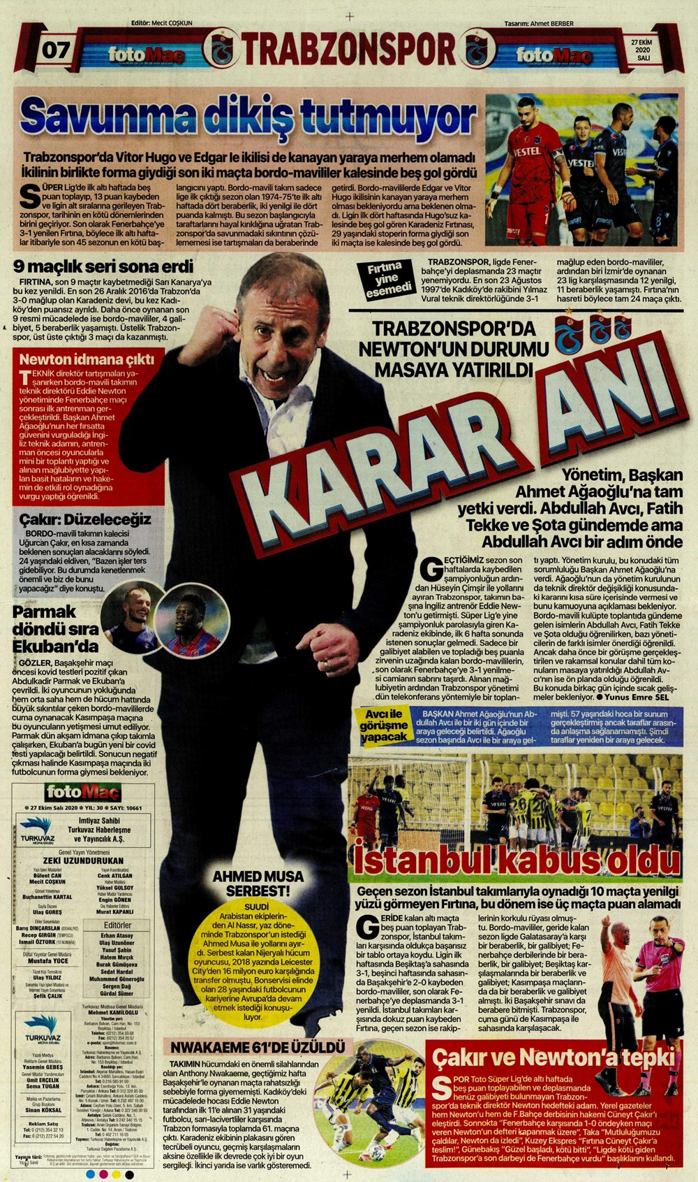 27 Ekim spor manşetleri | 27 Ekim spor gazetesi sayfaları 18