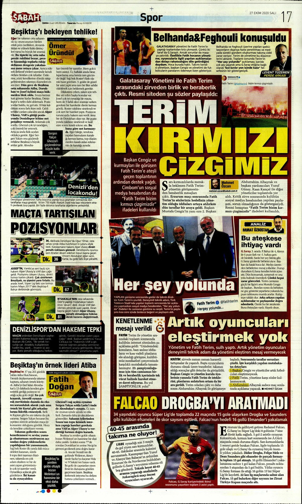 27 Ekim spor manşetleri | 27 Ekim spor gazetesi sayfaları 9