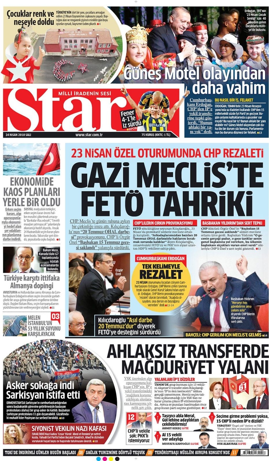 Gazete manşetleri 24 Nisan 2018 - Sabah, Habertürk, Sözcü, Hürriyet 7