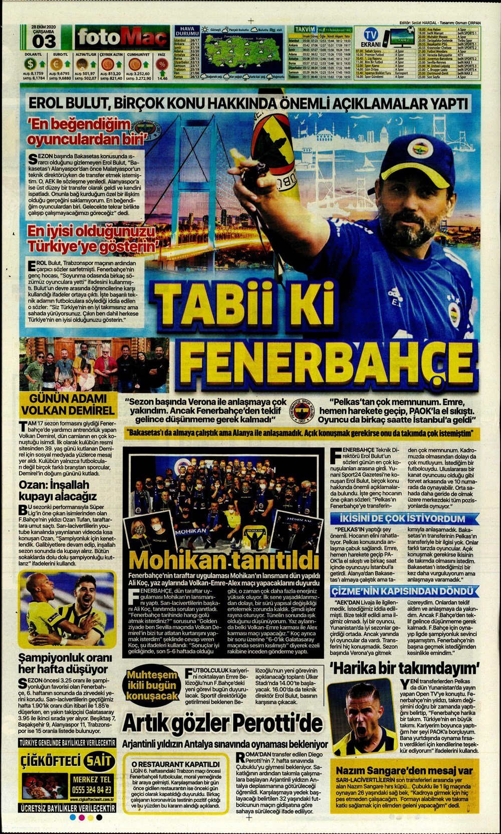 28 Ekim spor manşetleri | 28 Ekim spor gazetesi sayfaları 19