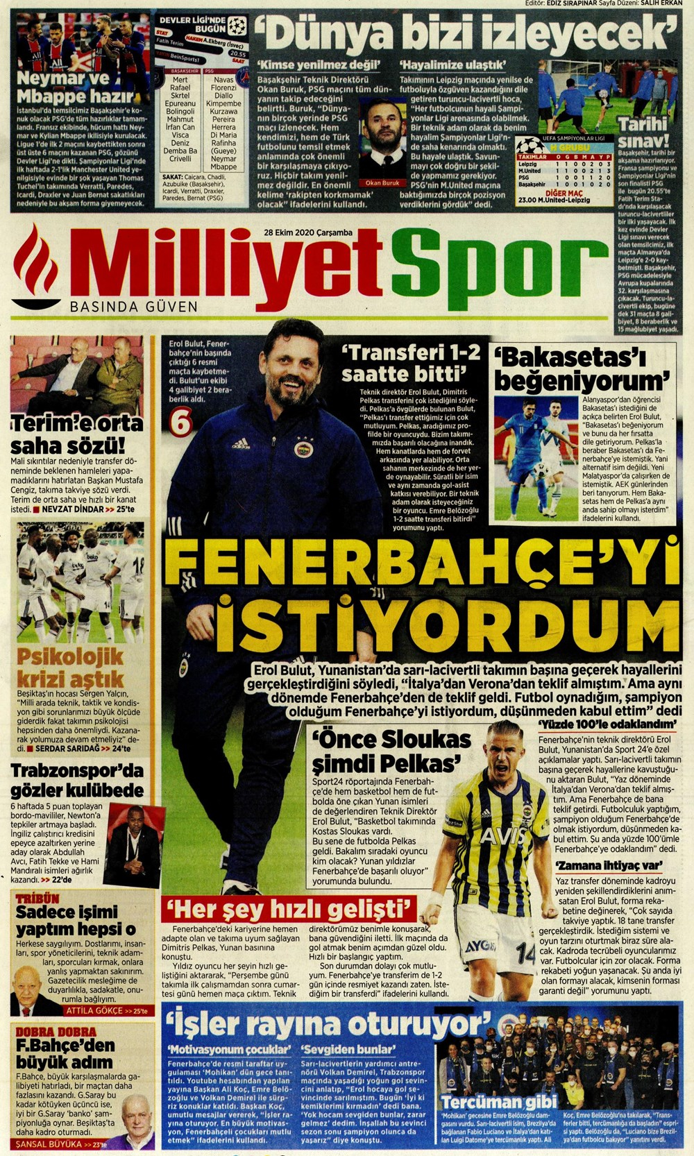 28 Ekim spor manşetleri | 28 Ekim spor gazetesi sayfaları 3