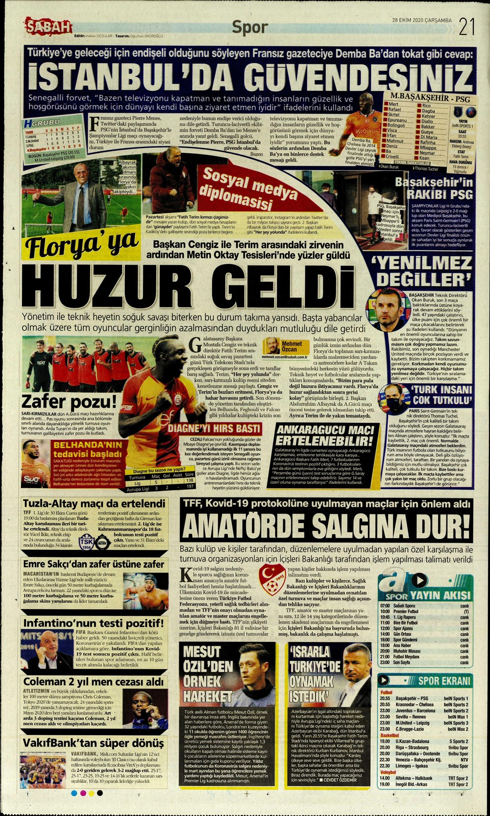 28 Ekim spor manşetleri | 28 Ekim spor gazetesi sayfaları 6