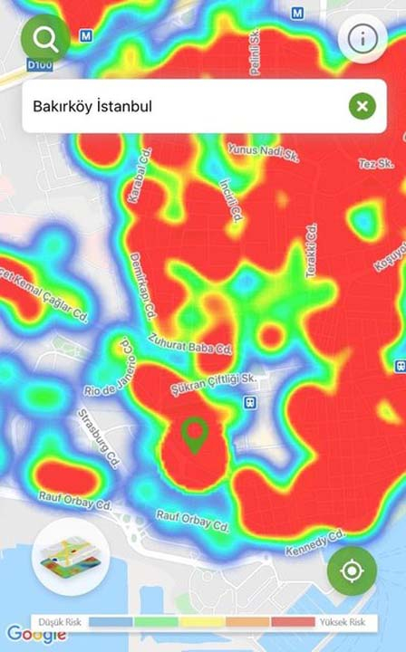 İstanbul'un risk haritası kıpkırmızı! Salgın her ilçede, her sokakta... 33