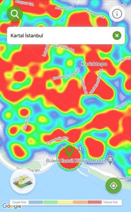 İstanbul'un risk haritası kıpkırmızı! Salgın her ilçede, her sokakta... 37