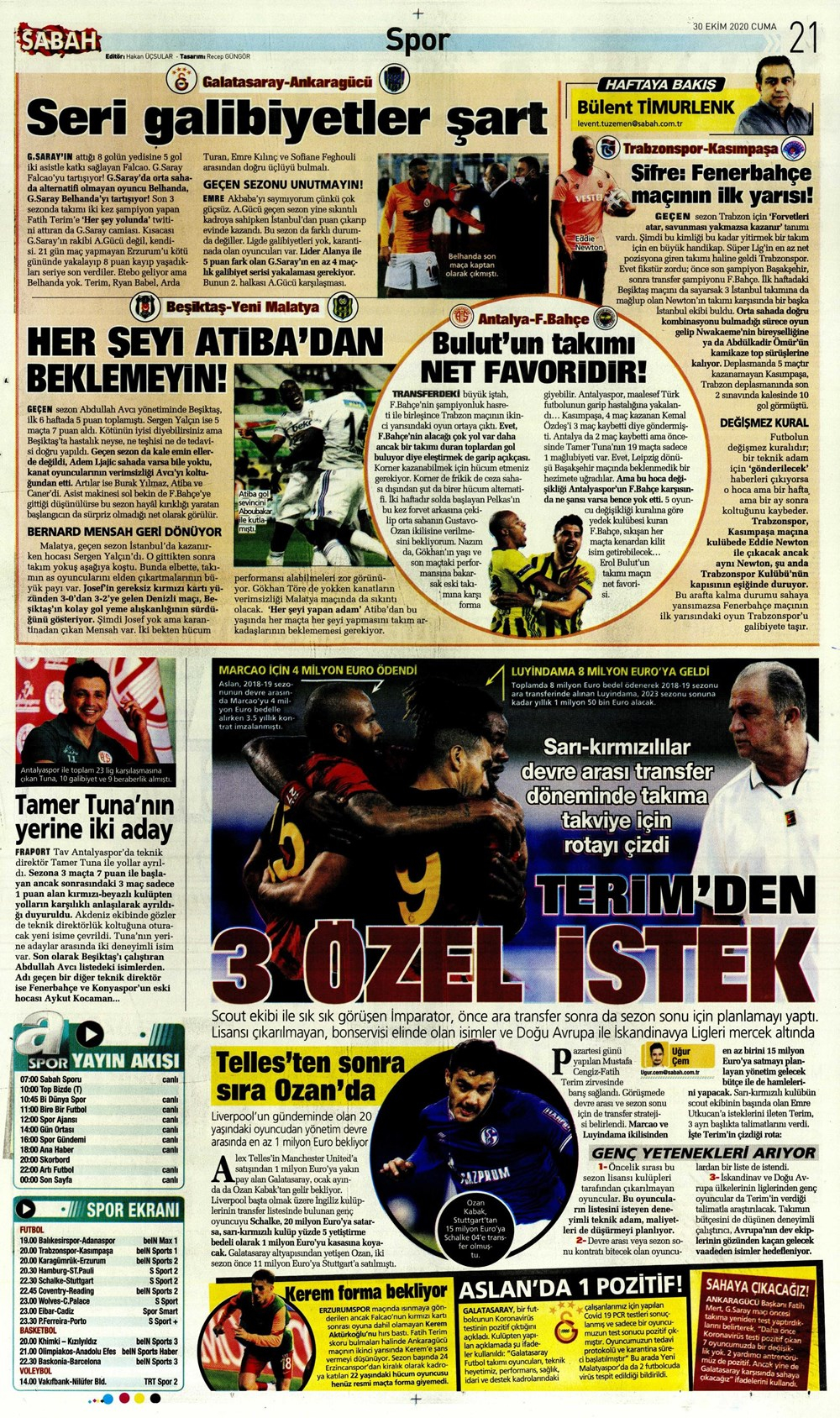 30 Ekim spor manşetleri | 30 Ekim spor gazetesi sayfaları 10