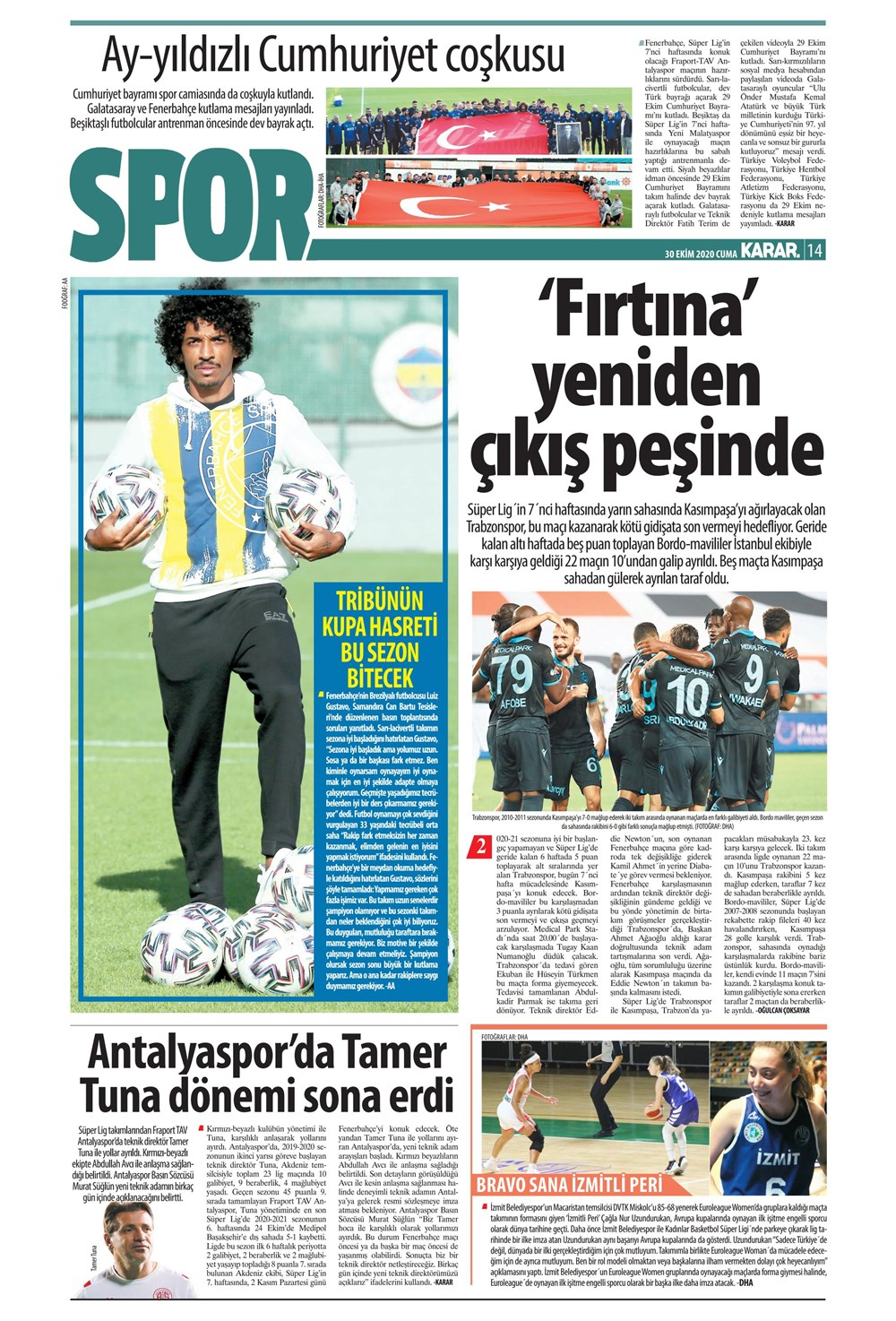 30 Ekim spor manşetleri | 30 Ekim spor gazetesi sayfaları 3