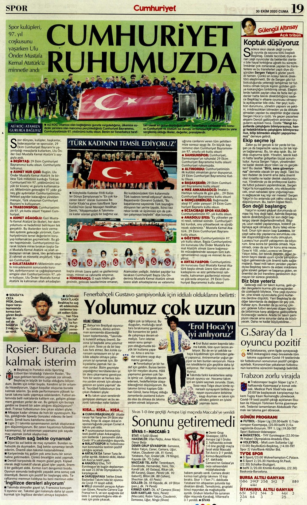 30 Ekim spor manşetleri | 30 Ekim spor gazetesi sayfaları 5