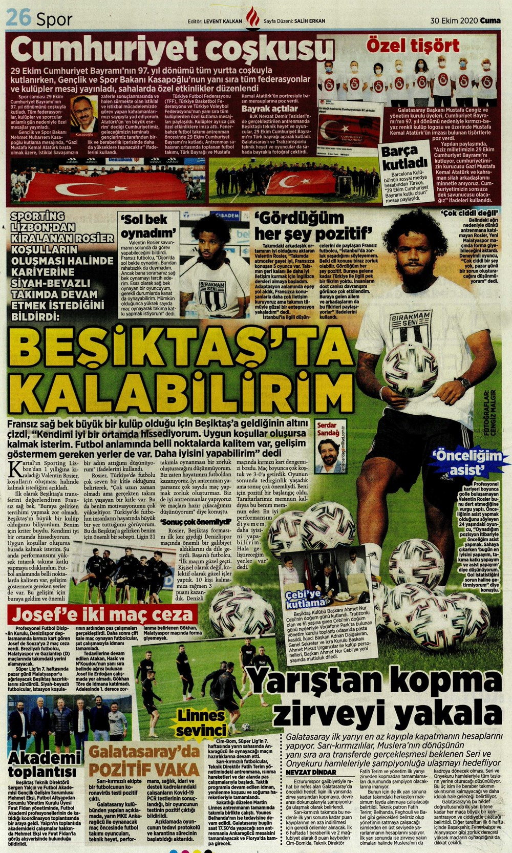 30 Ekim spor manşetleri | 30 Ekim spor gazetesi sayfaları 7