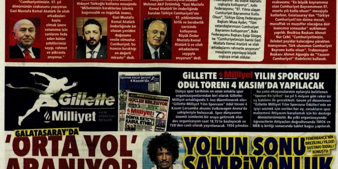 30 Ekim spor manşetleri | 30 Ekim spor gazetesi sayfaları