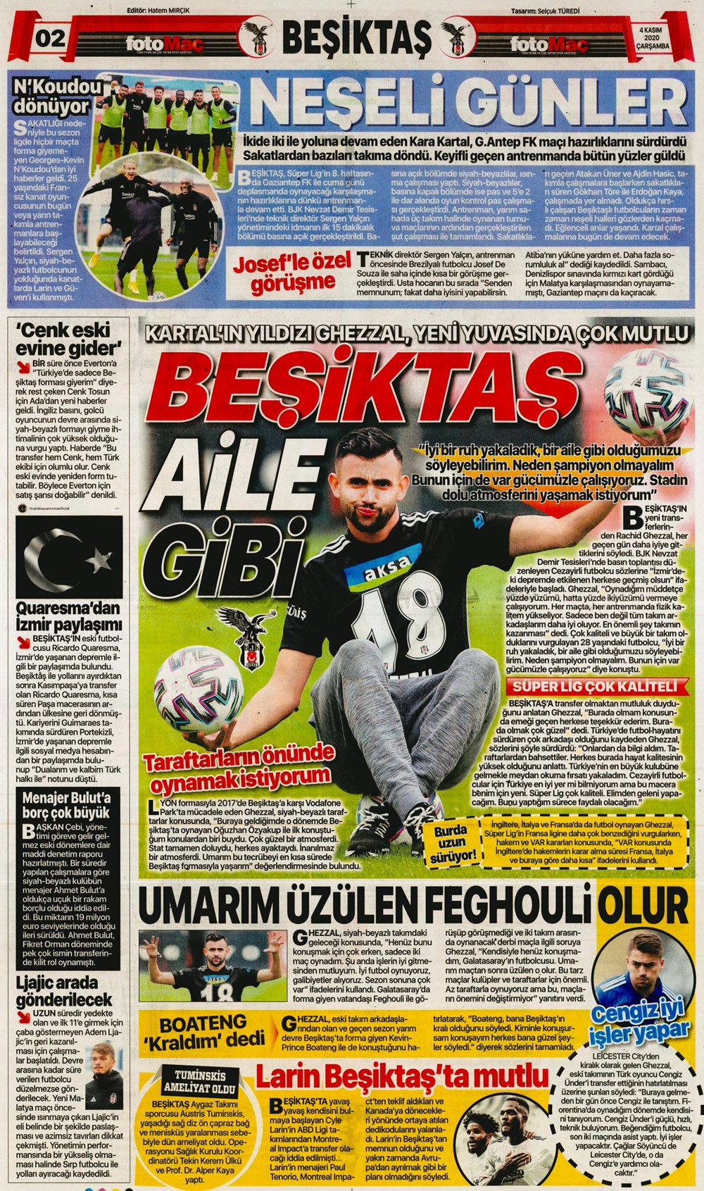 4 Kasım spor manşetleri | 4 Kasım spor gazetesi sayfaları 14