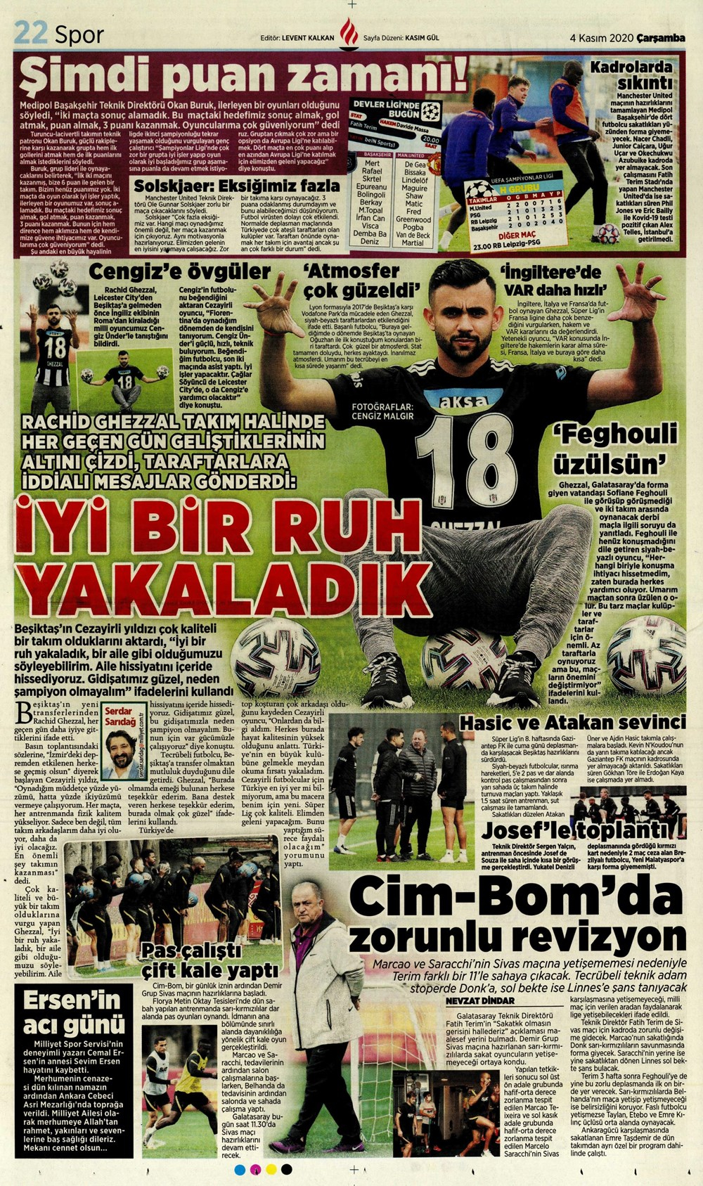 4 Kasım spor manşetleri | 4 Kasım spor gazetesi sayfaları 19