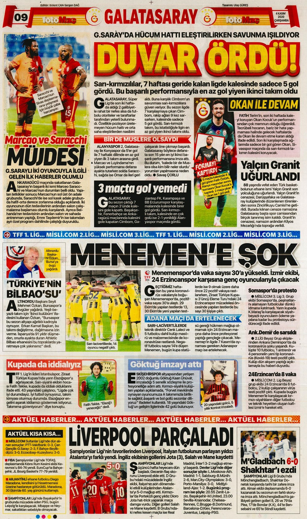 4 Kasım spor manşetleri | 4 Kasım spor gazetesi sayfaları 23