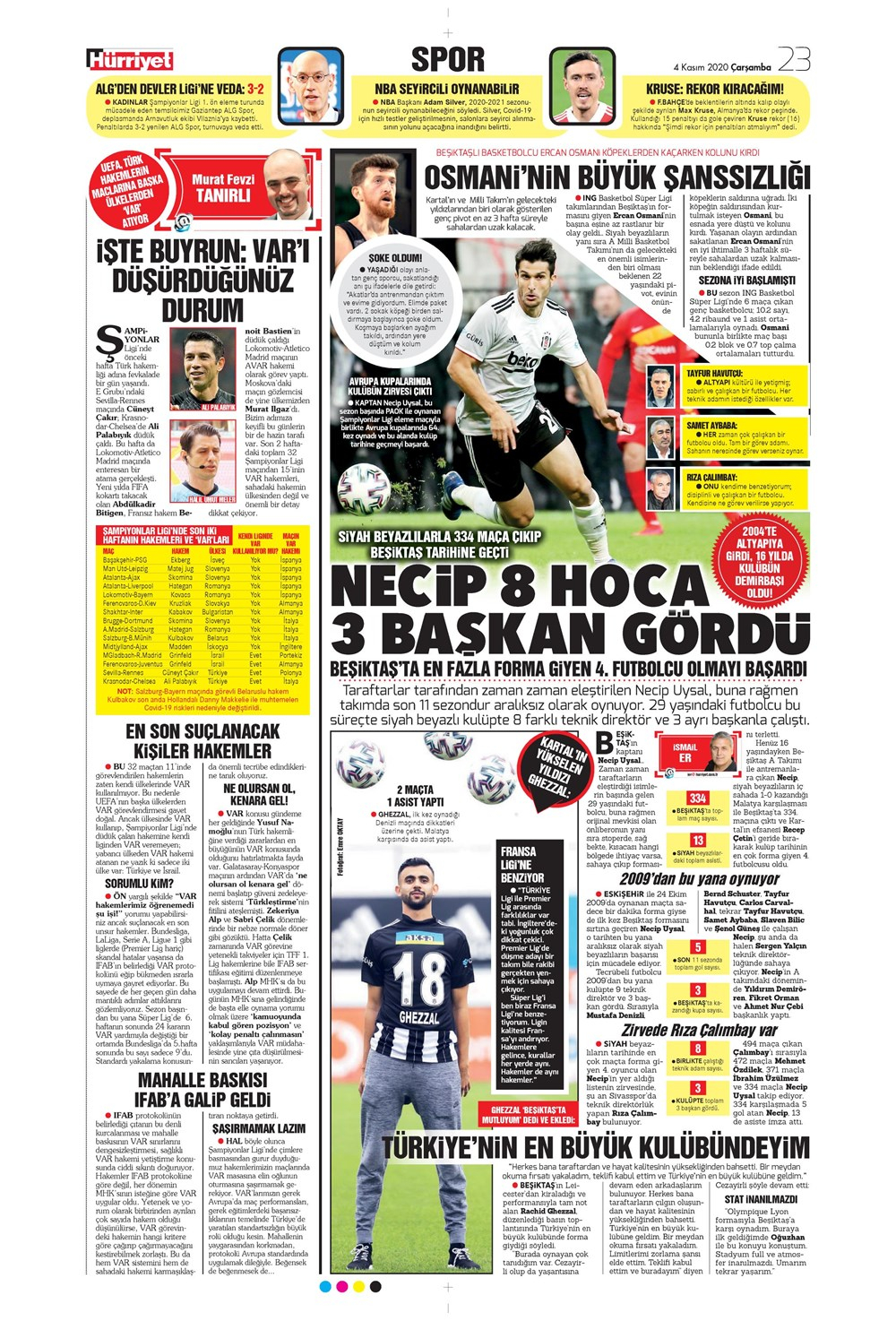 4 Kasım spor manşetleri | 4 Kasım spor gazetesi sayfaları 7