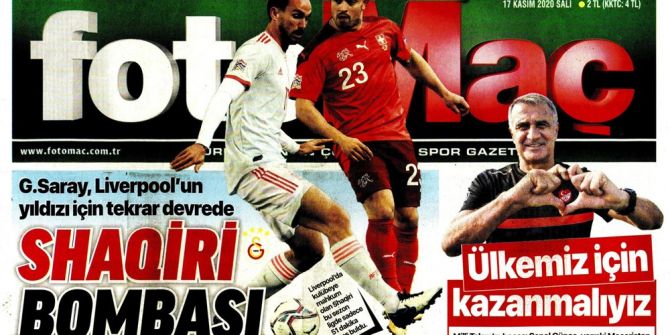 17 Kasım spor manşetleri (Günün spor manşetleri)