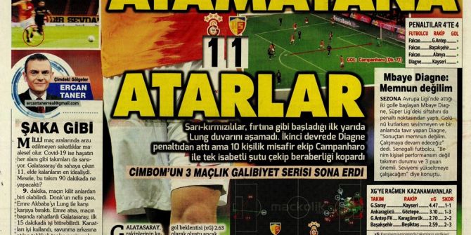 24 Kasım Salı spor manşetleri (Günün spor manşetleri)