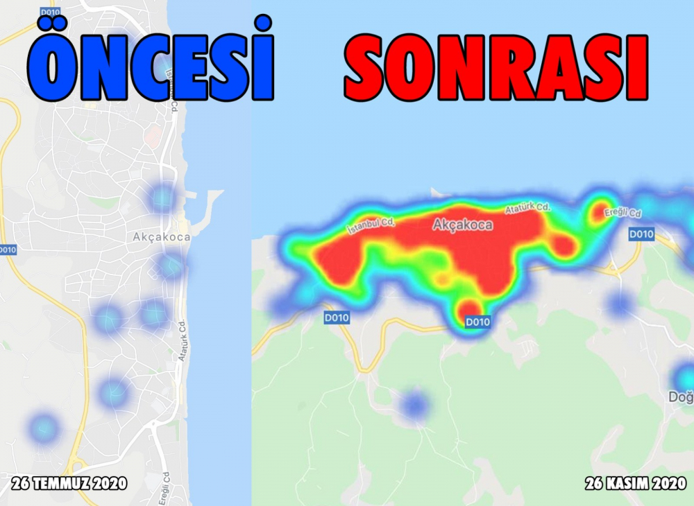 Her şey ortaya çıktı! Korona nedeniyle Düzce, 120 günden kıpkırmızı oldu! 3