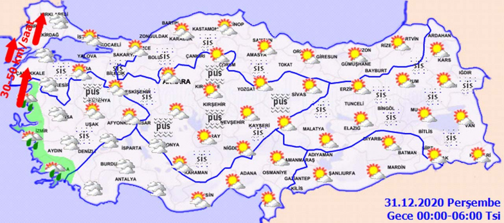 Meteoroloji 30 Aralık 2020 hava durumunu yayımladı! Bugün Hava Nasıl Olacak? 4