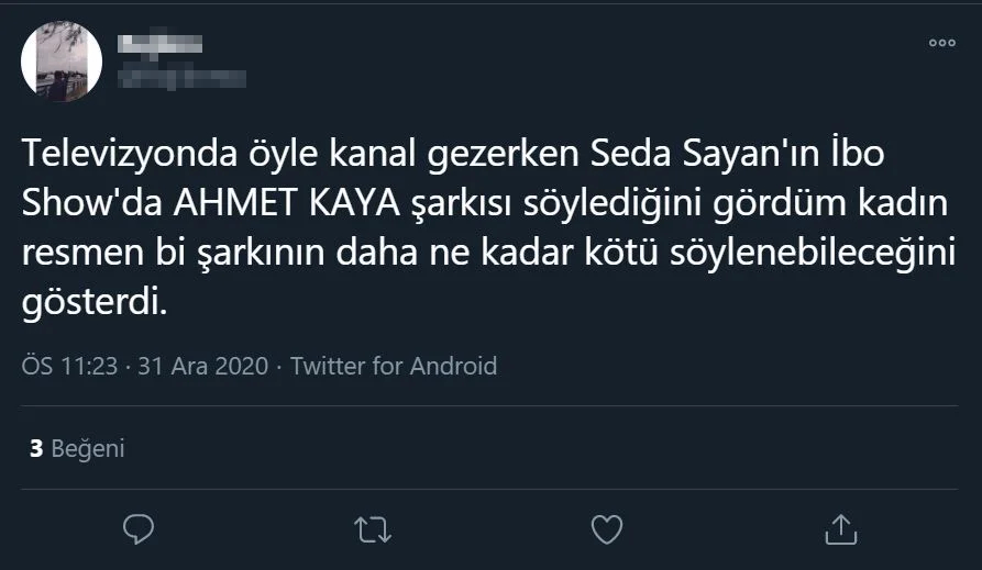 Seda Sayan İbo Show'da Ahmet Kaya'nın şarkısını söyledi! Twitter çalkalandı 5