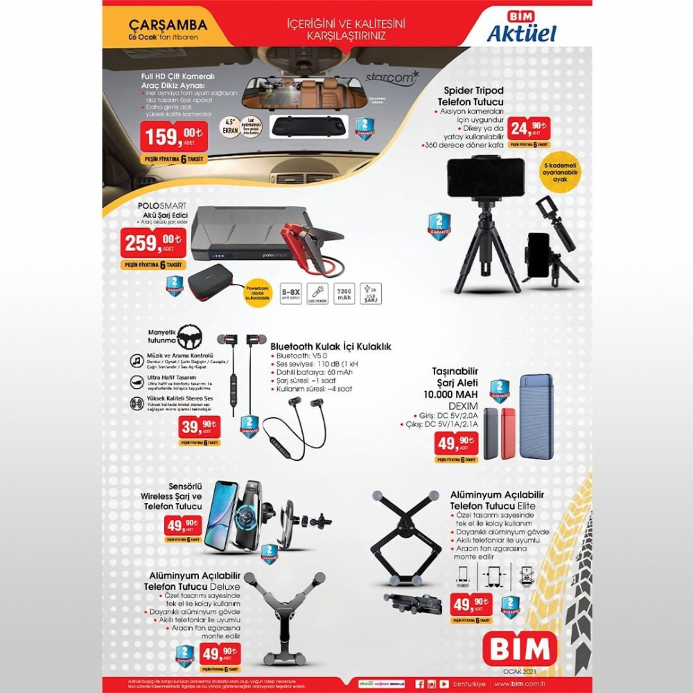 6 Ocak 2021 BİM kataloğu | Araç aksesuarları, hobi malzemeleri, oyuncaklar... 47