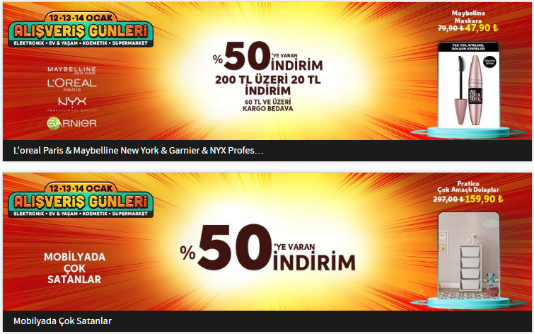 Trendyol 12, 13, 14 Ocak Alışveriş Günleri indirimleri 3
