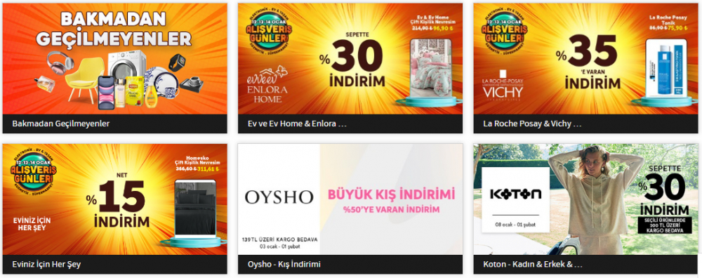 Trendyol 12, 13, 14 Ocak Alışveriş Günleri indirimleri 6