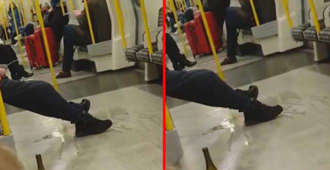 Metroya binenleri pişman eden olay: Cinsel organını çıkarıp ulu orta tuvaletini yaptı! 1