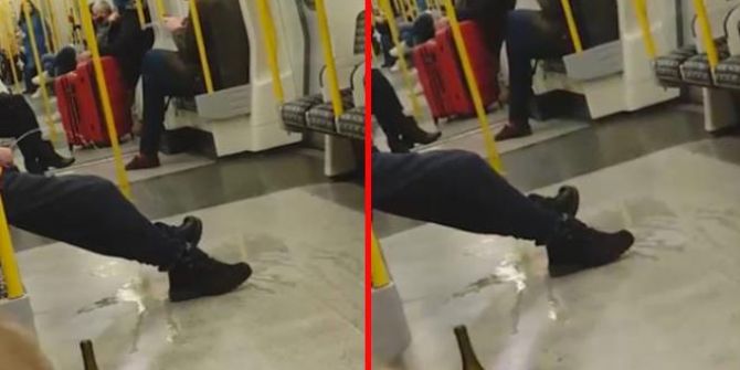 Metroya binenleri pişman eden olay: Cinsel organını çıkarıp ulu orta tuvaletini yaptı!