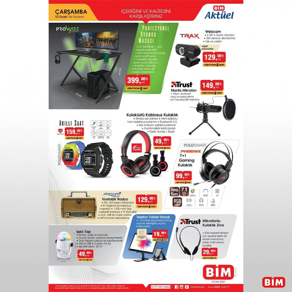 BİM 13 Ocak 2021 aktüel ürünler kataloğu | Yepyeni ürünler, uygun fiyatlar 75