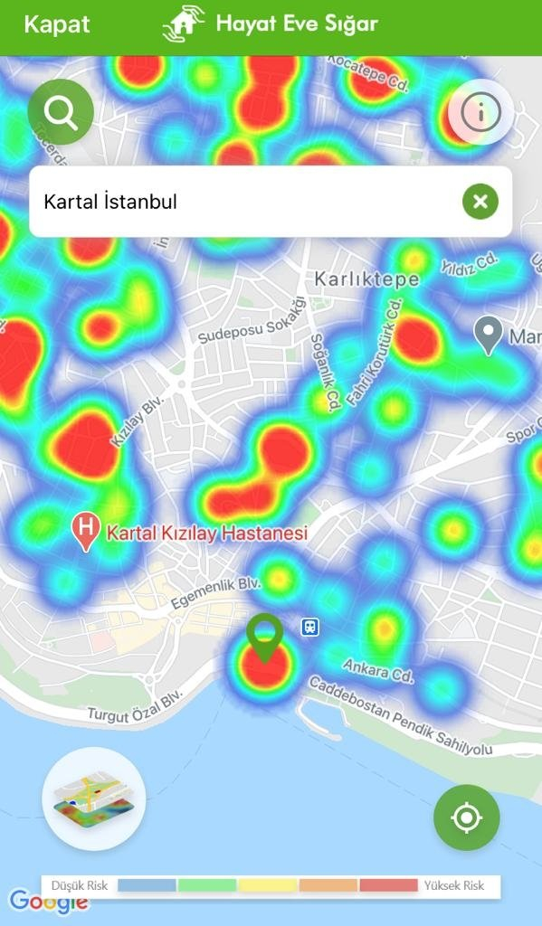 Kısıtlamalar etkisini gösteriyor: İşte ilçelere göre yeşile dönen İstanbul koronavirüs risk haritası 16